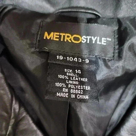 Metrostyle Vintage Leather Blazer & Pants Set – Size 14 🔥 - Picture 10 of 13